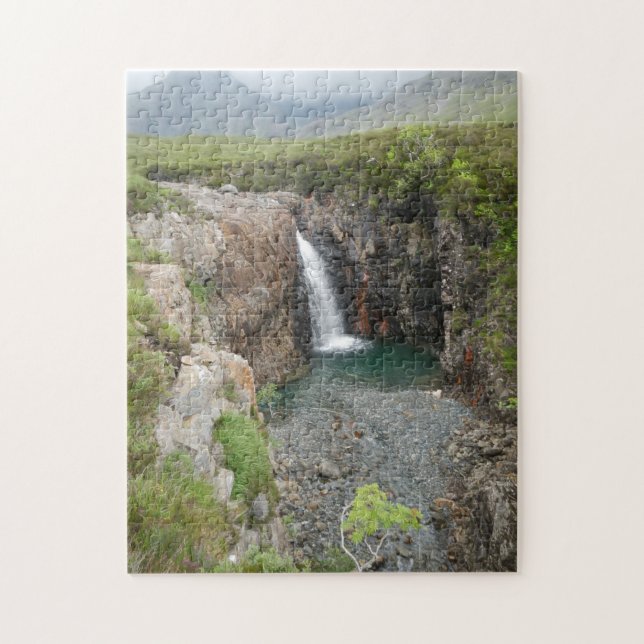 Insel von Skye, Wasserfall Puzzle (Vertikal)