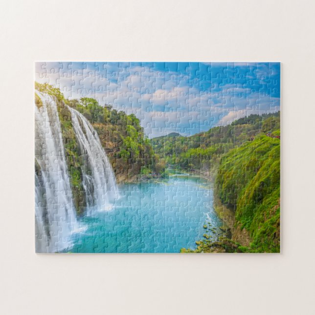 Insel Wasserfall Puzzle (Horizontal)