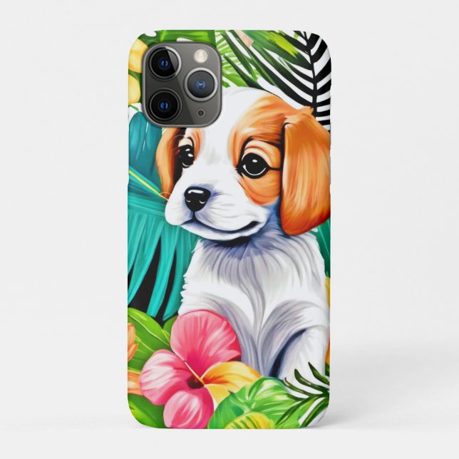 Insel Welpe: Blumenfreund Case-Mate iPhone Hülle (Rückseite)