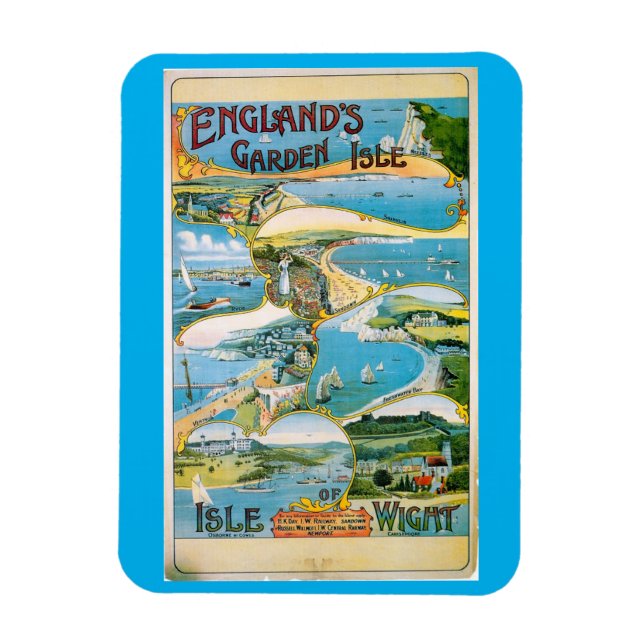 Insel Wight, England, Garteninsel, Reisen Magnet (Vertikal)