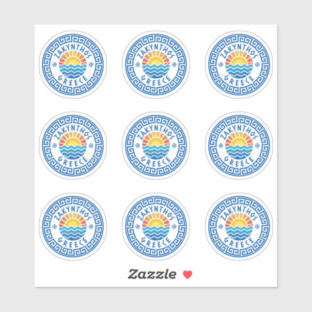 Insel Zakynthos, Griechenland Aufkleber (Blatt)