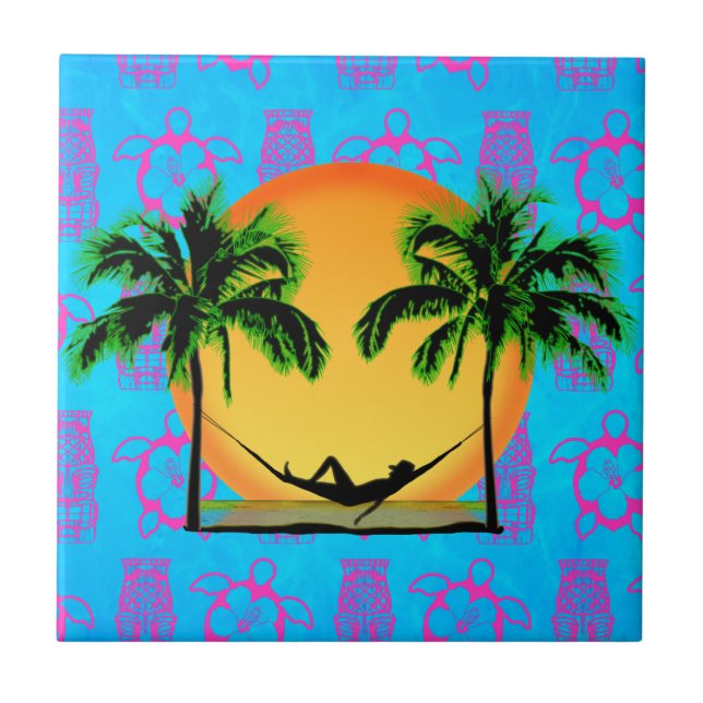 Insel-Zeit Fliese (Vorderseite)