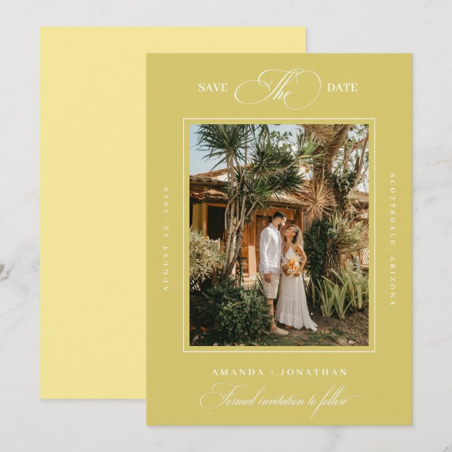 Insel-Ziel-Hochzeit Save The Date (Vorne/Hinten)