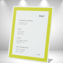 Insel Zitrus minimalistisches Hochzeitstisch Pult  Sockelschild