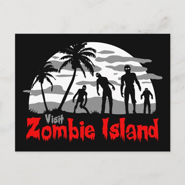 Insel Zombie Postkarte (Vorderseite)