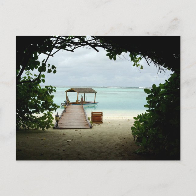 Inselboot der Malediven Postkarte (Vorderseite)