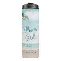 Inselbrise Gemalte Strandszene Blumenmädchen