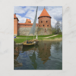 Inselburg am Galve-See, Trakai, Litauen Postkarte