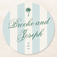 Inselhandschrift Palm Cabana Strand Retro Blau Hoc