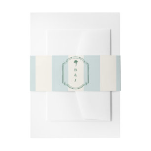 Inselhandschrift-Streifen-Cabana-Strand Retro-blau Einladungsbanderole
