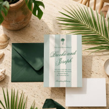 Inselhawaii-Palm-Streifen-Cabana-Strand Retro-blau
