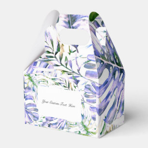 Insellila Lavendel-Tropische-Palmenblätter-Hochzei Geschenkschachtel