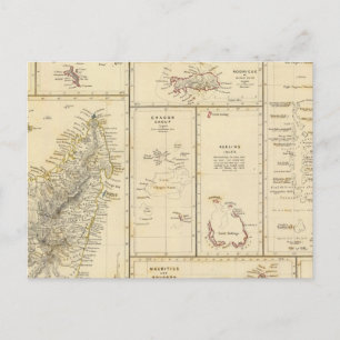 Inseln des Indischen Ozeans Postkarte