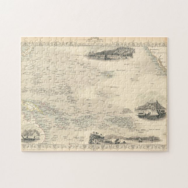 Inseln des Polynesiens | im Pazifischen Ozean Puzzle (Horizontal)