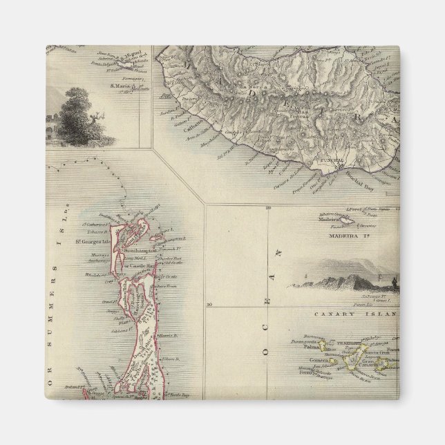 Inseln im Atlantik Magnet (Vorne)