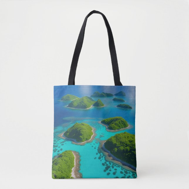 "Inseln im Beutel: Ocean Paradise Carry-All" (Vorderseite)
