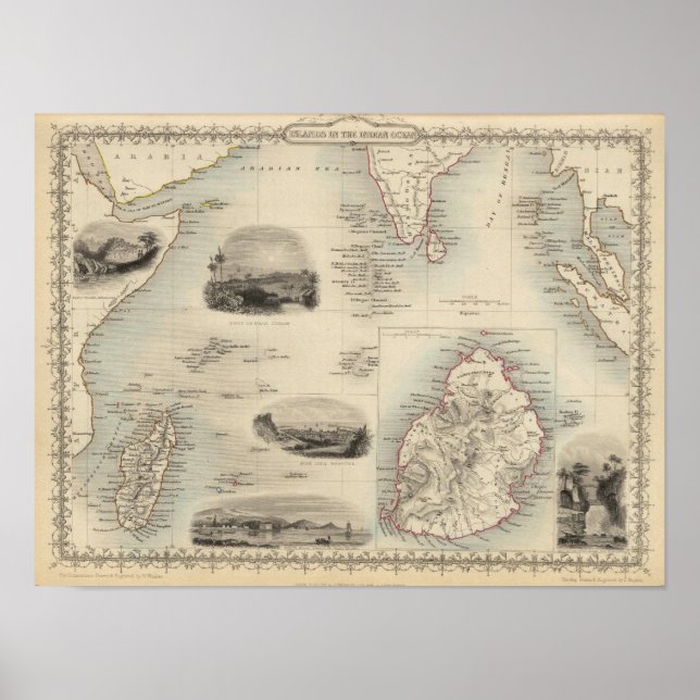 Inseln im Indischen Ozean Poster (Vorne)