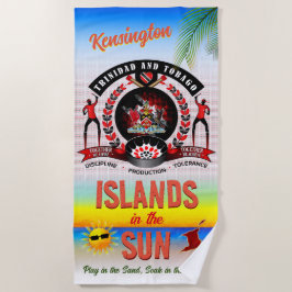 Inseln im Sun Trinbago Souvenir Strandtuch
