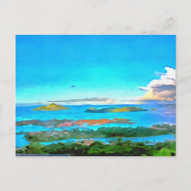 Inseln und Meer Postkarte (Vorderseite)