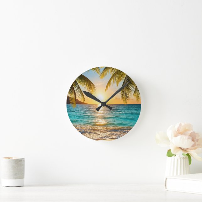 Inseln Zeit Serenity Runde Wanduhr (Zuhause)