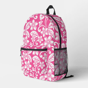 INSELPLUMERIA-MUSTER IN WATERMELON PINK BEDRUCKTER RUCKSACK