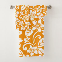 INSELPLUMERIA (ORANGE) BAD TOWEL SET