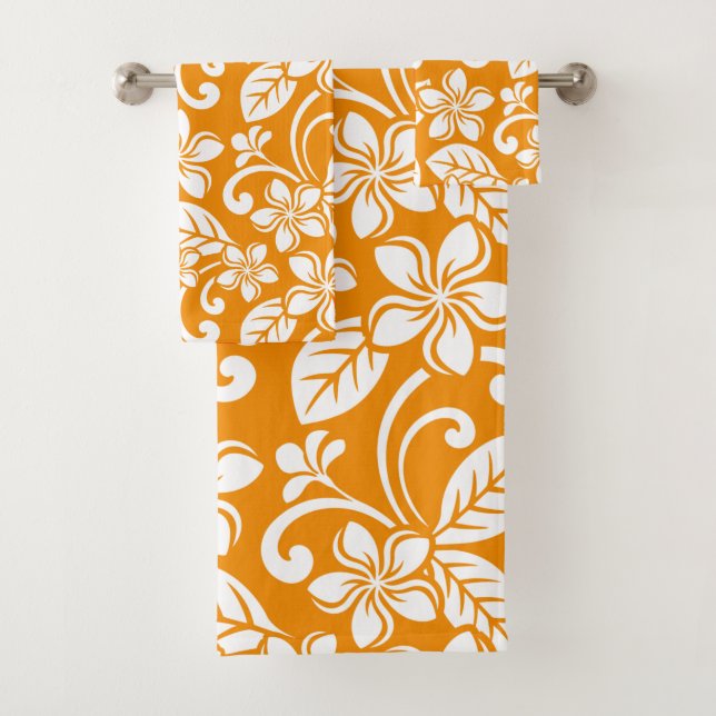 INSELPLUMERIA (ORANGE) BAD TOWEL SET (Insitu)