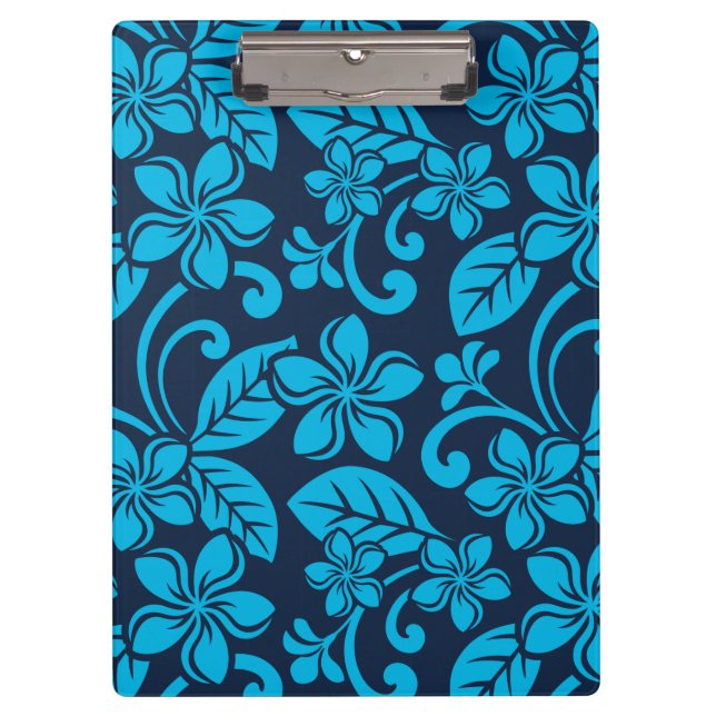 INSELPLUMERIE (BLAU x 2) Klemmbrett (Vorderseite)