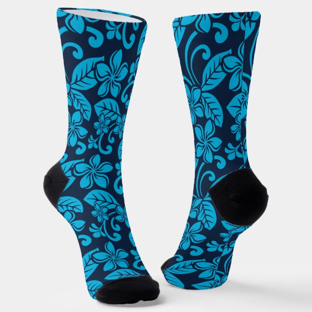 INSELPLUMERIE (BLAU x 2) Socken (Gewinkelt)