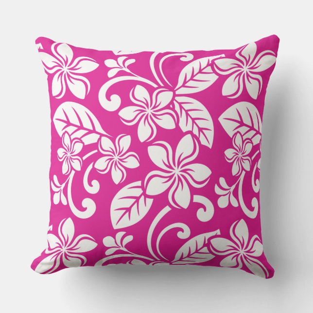 INSELPLUMERIE (HOT PINK) KISSEN (Vorderseite)
