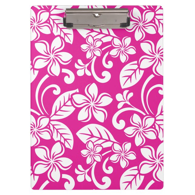 INSELPLUMERIE (HOT PINK) KLEMMBRETT (Vorderseite)