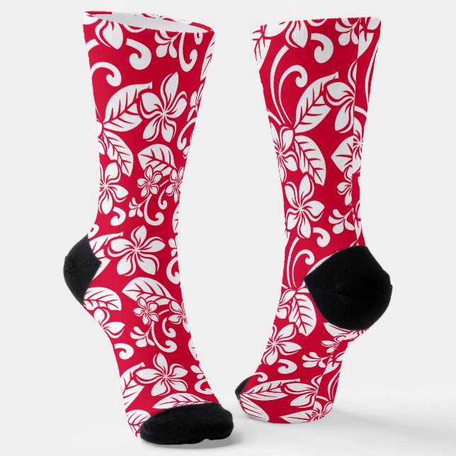 INSELPLUMERIE (ROT IN STRAWBERRY) SOCKEN (Gewinkelt)