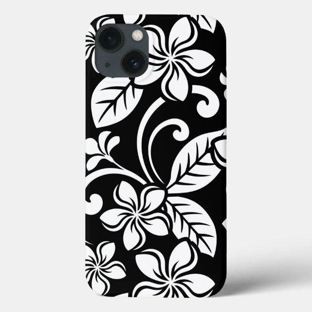 INSELPLUMERIE (SCHWARZ) Case-Mate iPhone HÜLLE (Rückseite)
