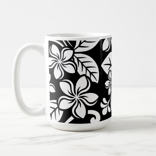 INSELPLUMERIE (SCHWARZ) KAFFEETASSE (Links)