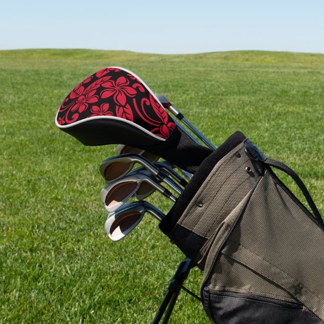 INSELPLUMERIE (SCHWARZ/ROT) GOLF HEADCOVER (In SItu)