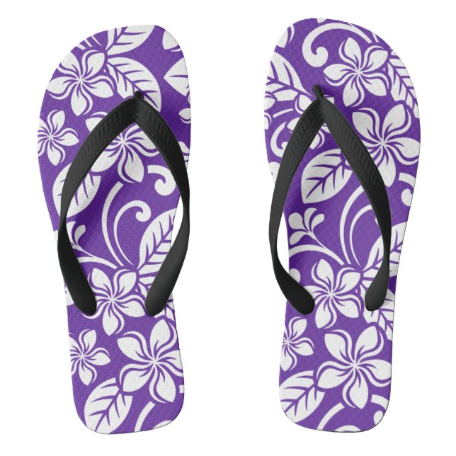 INSELPLUMERIEN (LILA) FLIP FLOPS (Fußbett)