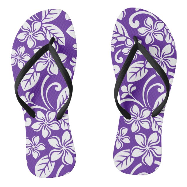 INSELPLUMERIEN (LILA) FLIP FLOPS (Fußbett)