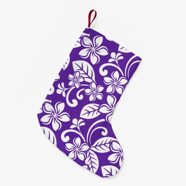 INSELPLUMERIEN (LILA) KLEINER WEIHNACHTSSTRUMPF (Vorderansicht (hängend))