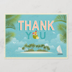 Inselresort-Strand-Bestimmungsort danken Ihnen Dankeskarte