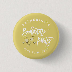 Inseltangerine gelbe Junggesellinnen-Party-Knöpfe Button