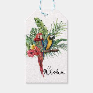 Inselvögel Tropische Blumen Botanisch Geschenkanhänger