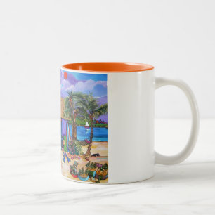 Inselzeit-Kaffee-Tasse Zweifarbige Tasse