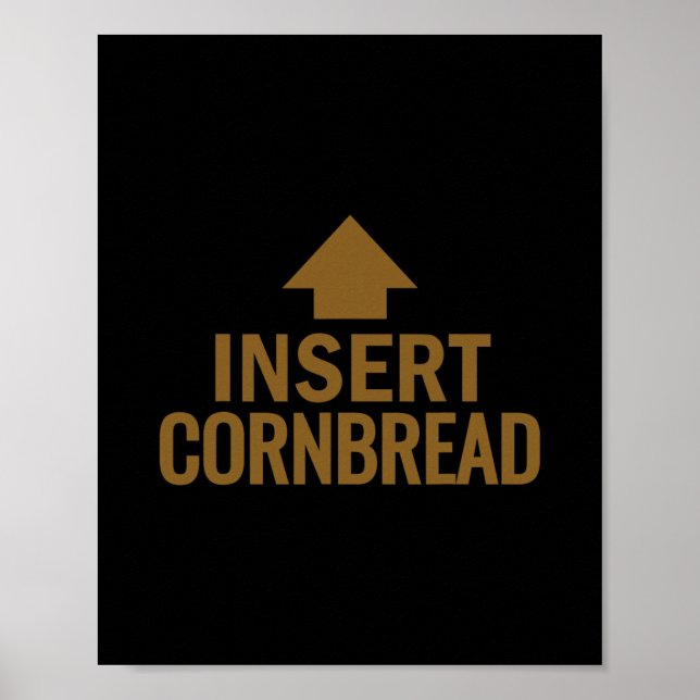 Insert Cornbread Funny Thanksgiving Pointing Arrow Poster (Vorne)