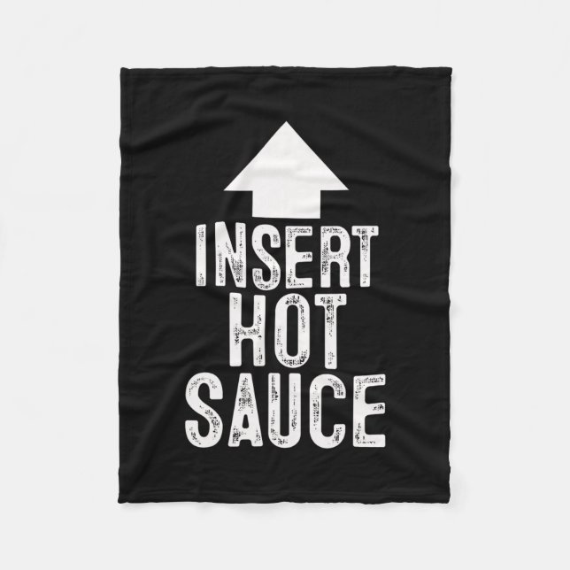 Insert Hot Sauce Halloween Pointing Arrow To Mouth Fleecedecke (Vorderseite)
