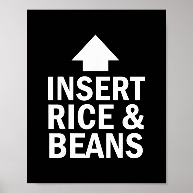 Insert Rice And Beans Thanksgiving Pointing Arrow  Poster (Vorne)