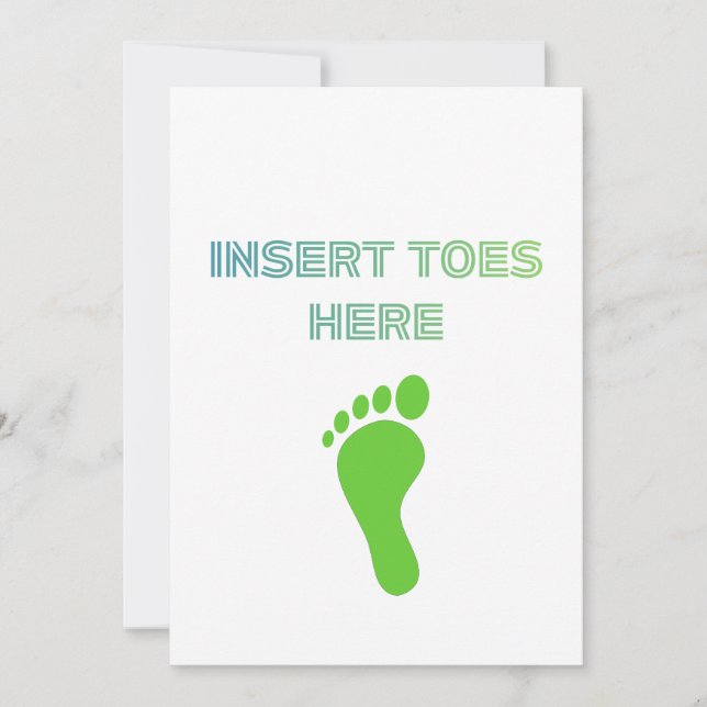Insert Toes Here Dankeskarte (Vorderseite)