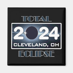 Insgesamt Eclipse Cleveland Ohio 2024 Totalweg Magnet