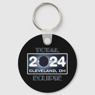 Insgesamt Eclipse Cleveland Ohio 2024 Totalweg Schlüsselanhänger