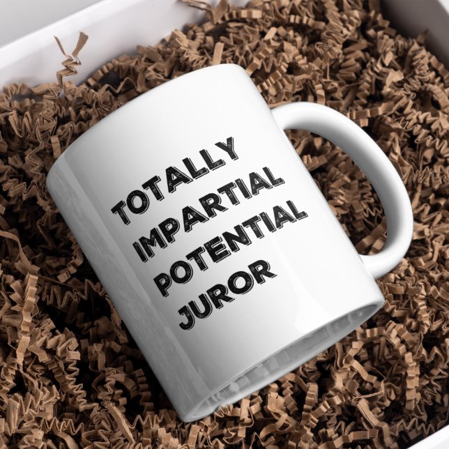 INSGESAMT POTENZIELLER JUROR-T - Shirt Kaffeetasse (Totally Impartial Potential Juror Funny Coffee Mug)