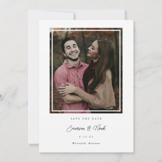 Inside Frame Modern Save the Date Foto Card